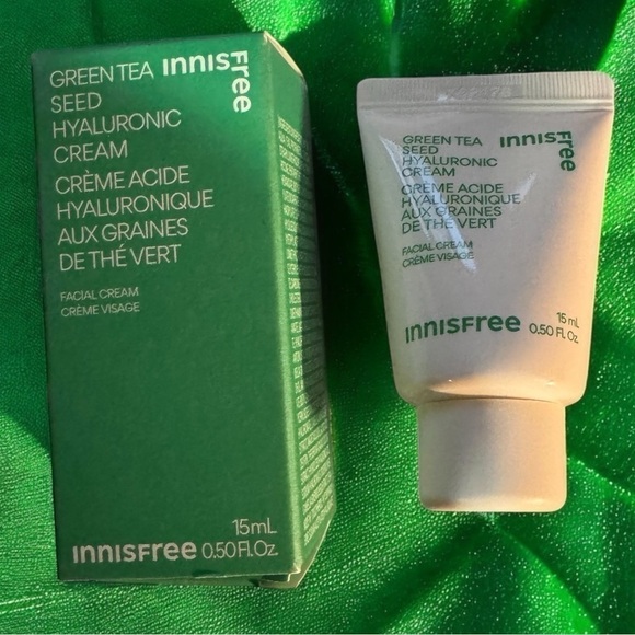 New in Box Innisfree Green Tea Seed Hyaluronic Acid Cream Facial Cream .50 fl oz - Picture 2 of 13